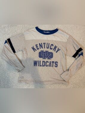47 Brand Kentucky Wildcats Long Sleeve Tee - Gray & Blue